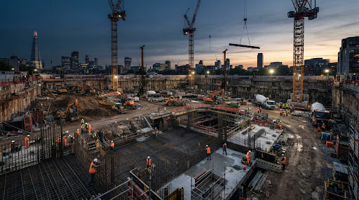 Obra de construcción en ejecución